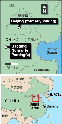 Map of Paotingfu, China
