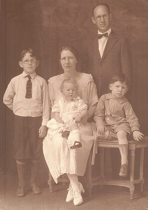 Robinson family passport photograph, taken in Long Beach prior to boarding SS Calawaii in Los Angeles on Feb 14 1925 for Elizabeth's first trip to China via Honolulu