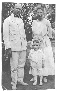 Harold and Mary in China with their first son Harold